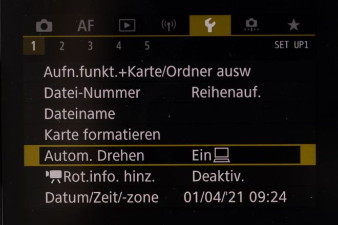 Einstellungen Canon EOS R6 - Tipps für das optimale Setup 17